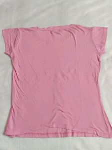 Pink Graphic Crop Top