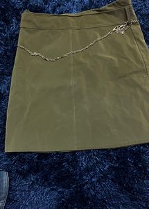 Beautiful Olive Colour Mini Skirt