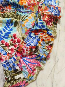 Beach Mini  Dress Multi Colour With Strip