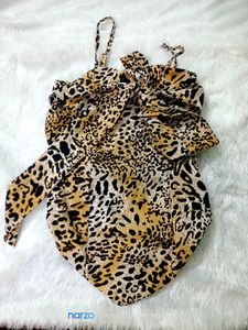 Leopard Print Spaghetti Strap Top