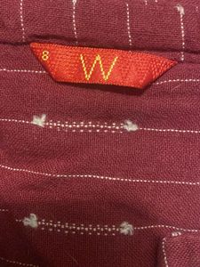 W Maroon Printed Kurta