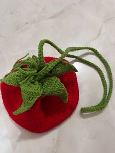 Crochet Strawberry Sling Bag