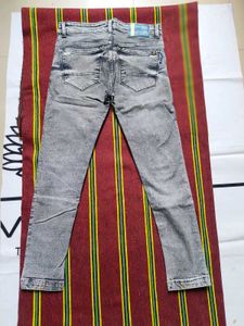 Gray Wash Slim Fit Jeans