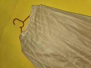 Cream Colour Netted Skirt With Blouse