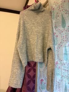 Gray Turtleneck Sweater