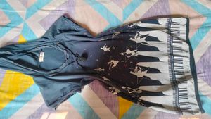 Hooded T-Shirt Dress with Print