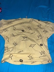 Yellow Graphic Print Tee