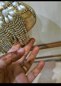 Elegant Pearl &amp; Rhinestone Evening Clutch