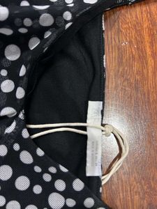 ZARA Printed Tulle Top With Ruffles