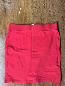 Coral Coloured Short Skirt