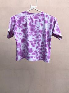 Purple Tie-Dye Crop Top