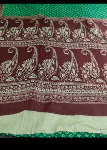 green print saree