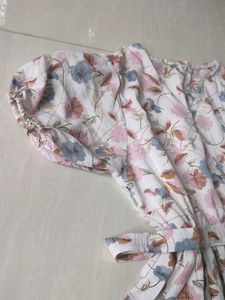 Floral Print Ruffle Maxi Dress