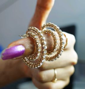 Sparkling Gold Hoop Earrings