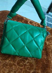 Green Quilted Handbag