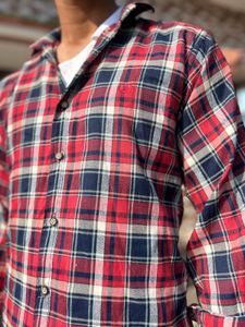 Red &amp; Blue Plaid Casual Shirt