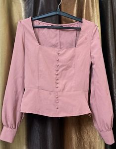 Pink Peplum Top