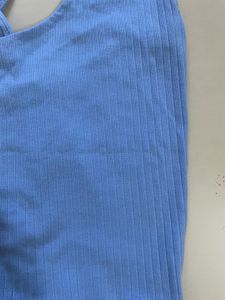 Cute Blue Tie-Back Crop Top