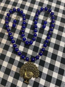 Peacock Pendant Necklace &amp; Earring Set