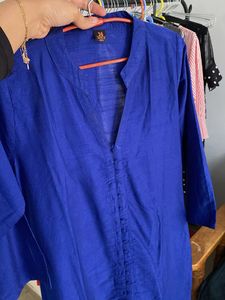 Blue Cotton Kurta
