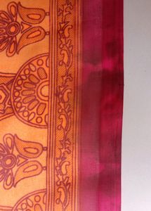 Rani Pink Saree Without Blouse