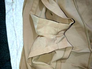 Camel Faux Suede Wrap Mini Skirt