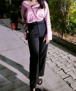 Pink Satin Top