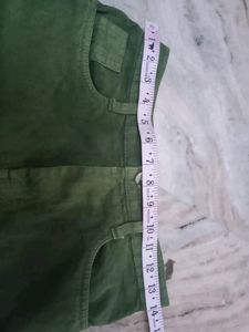 Army Green High Waist Baggy Jeans Or Pants
