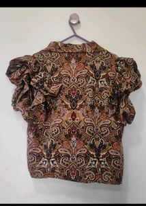 Patterned Brown Top
