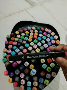 120 Dual Tip Art Markers Colours for Painting