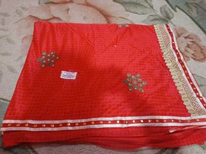 Elegant party Red Embellished stone Saree blouse p