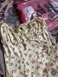 Floral Bodycon Slit Dress (S)