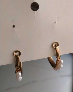 Pearl Hoop Earrings