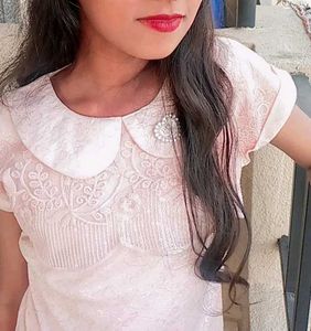 Cute Pink Top with Lace Detail