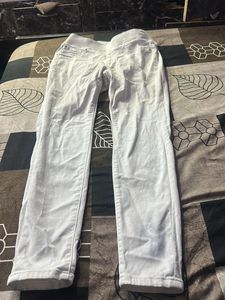 White Pull-On Jeggings