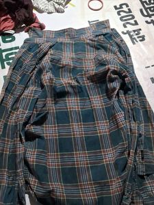 Blue Plaid Button-Down Shirt