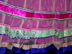 Velvet Blouse With Lehnga