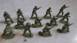 Vintage Green Army Men Figures