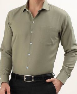 Olive Green Formal Shirt For Men