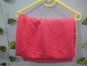 Georgette Pink Saree
