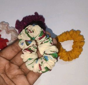 Handmade Colorful Scrunchie Set