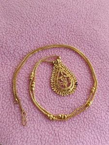 Golden Long Chain Pendant