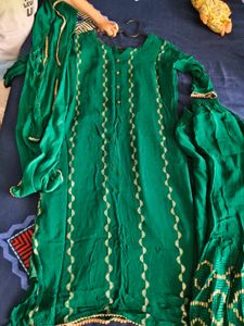 Bottle Green garara  Kurta set