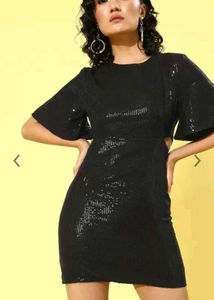 Sparkly Black Mini Dress
