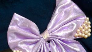 Pearl Embellished Lilac Hair Bow💜🎀🔥✨️