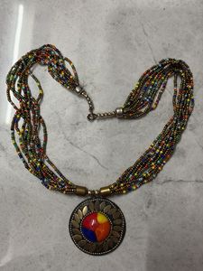 Colorful Beaded Statement Necklace