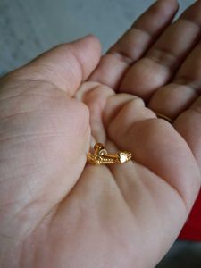 Gold Heart Stud Earrings