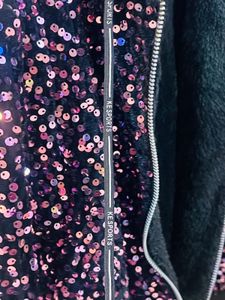 Sparkly Sequin Zip-Up Hoodie