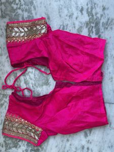 Pink Embellished Readymade Blouse