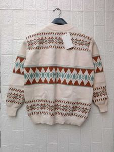 New With Tag Korean Patterned Knit Sweater
